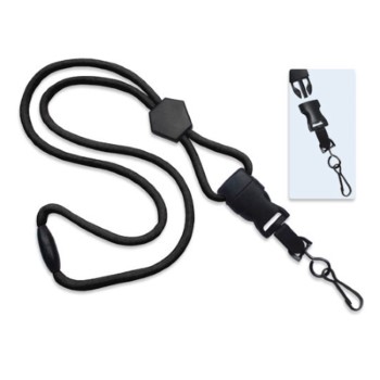 1/4" Polyester Lanyard with Diamond Slider and Quick Release (Swivel Hook)