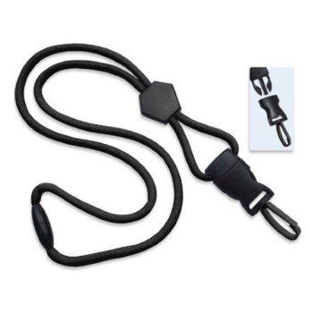 1/4" Polyester Lanyard with Diamond Slider and Quick Release (Plastic Swivel Hook)