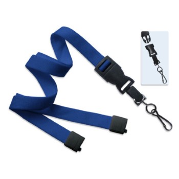 5/8" Polyester Lanyard with Breakaway and Quick Release (Swivel Hook)