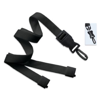 5/8" Polyester Lanyard with Breakaway and Quick Release (Plastic Swivel Hook)