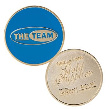 1.75" Brass Challenge Coin (4 Colors on 1 Side)