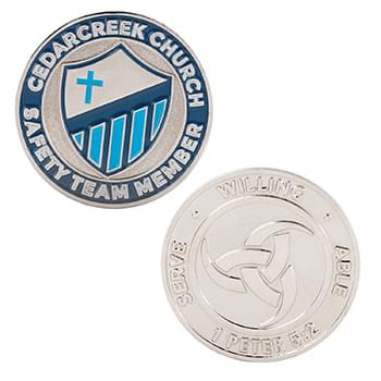 1.5" Zinc Challenge Coin (4 Colors on 1 Side)