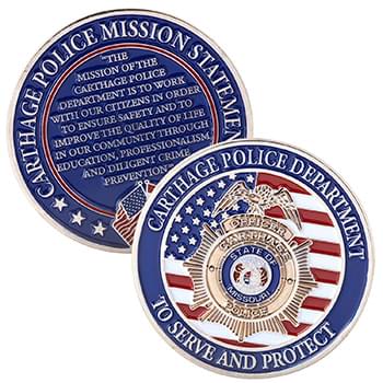 2.75" Zinc Challenge Coin (4 Colors on Both Sides)