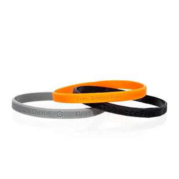 1/4" Debossed Silicone Wristband