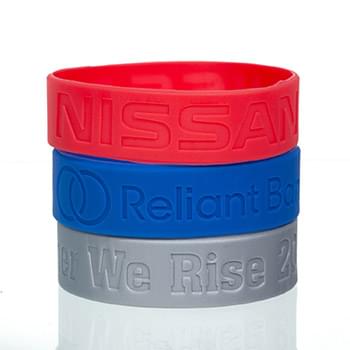 3/4" Debossed Silicone Wristband