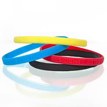 1/4" Embossed Silicone Wristband