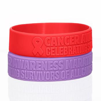 3/4" Embossed Silicone Wristband