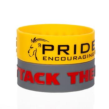 1" Embossed Silicone Wristband with Imprint