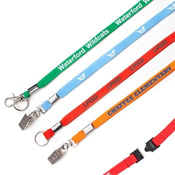 3/8" Flat Polyester Youth Lanyard with Breakaway