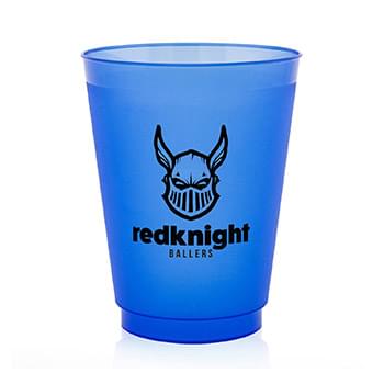 16 oz. Court Side Frosted Plastic Stadium Cup (1 Color Imprint)