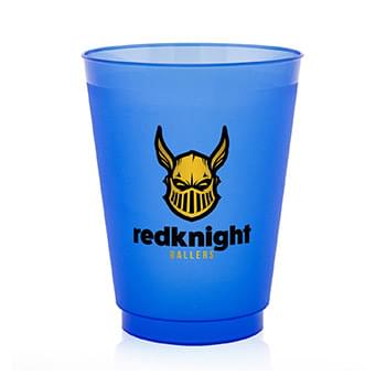 16 oz. Court Side Frosted Plastic Stadium Cup (2 Color Imprint)