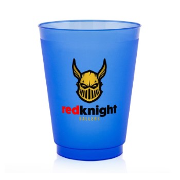 16 oz. Court Side Frosted Plastic Stadium Cup (Full Color Imprint)