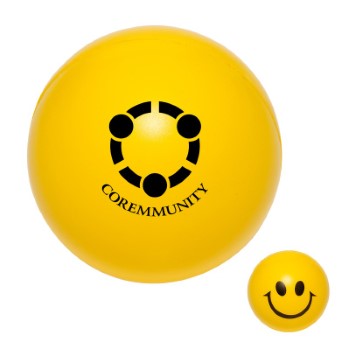 Happy Face Stress Ball (1 Color Imprint)