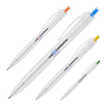 CrystalView Recycled Plastic Pen (Full Color Imprint)