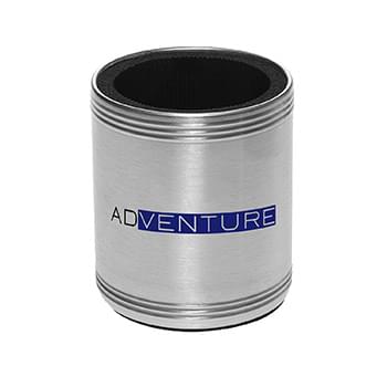 Stainless Steel Caliber Custom Can Cooler (2 Color Imprint)