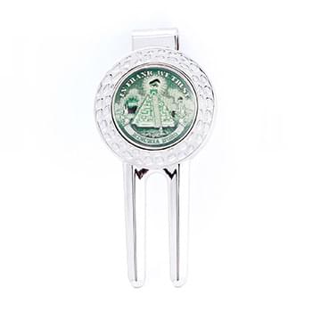 Divot Tool with Offset Printed Removable Ball Marker