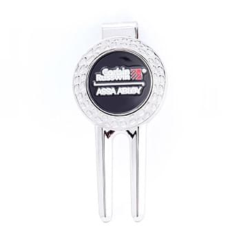 Divot Tool with Soft Enamel Removable Ball Marker