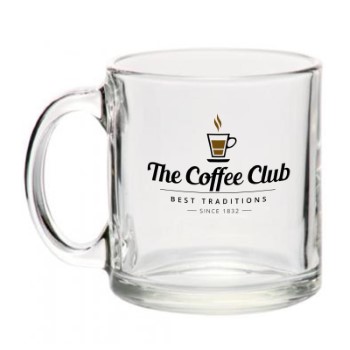 13 oz. Kona Glass Coffee Mug (2 Color Imprint)