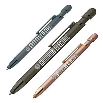 Pluto Softy Metal Pen with Stylus (Engraved Imprint)