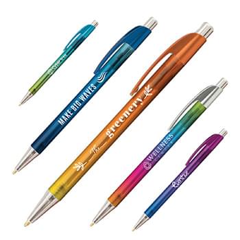 Top Flight Slim Ombre Plastic Pen (1 Color Imprint)