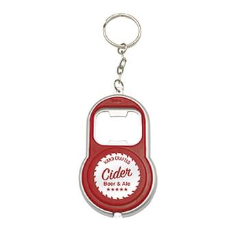 LED Keychain with Bottle Opener (1 Color Imprint)