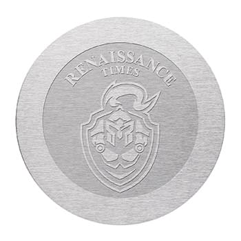 Round Stainless Steel Coaster (Engraved Imprint)