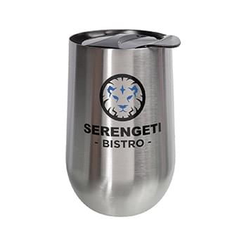 14 oz. Buzzed Stainless Steel Coffee Mug (2 Color Imprint)
