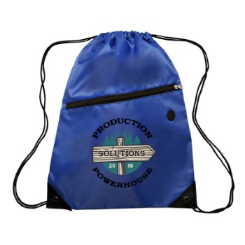 Globe Trotter Drawstring Backpack (Full Color Imprint)