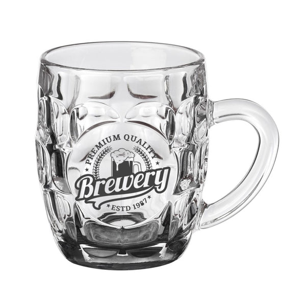 ABM10-1 | 10 oz. Arc® Classic Dimpled Beer Mug (1 Color Imprint)