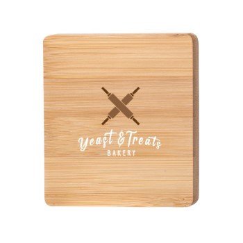 Square Bamboo Coaster with Bottle Opener (Full Color Imprint)