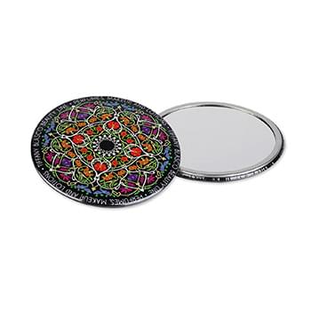 3.5" Circle Pocket Mirror Button