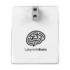 1810-1400-C | 3.30" W x 4.30" H - Vertical Clear Vinyl Badge Holder (1 Color Imprint)