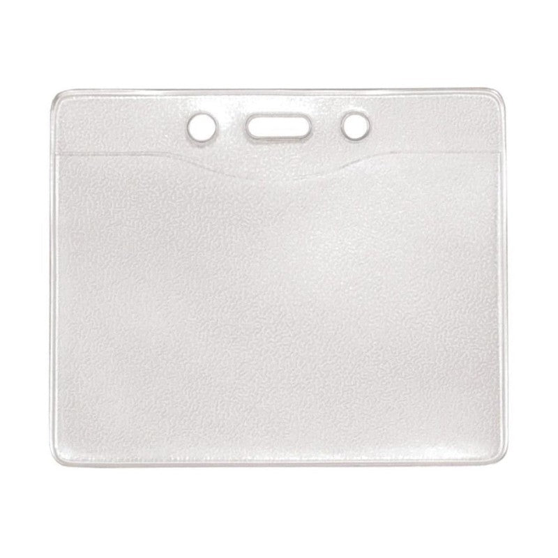 1815-1000 | 3.60" W x 3.05" H - Horizontal Clear Vinyl Badge Holder (Blank)