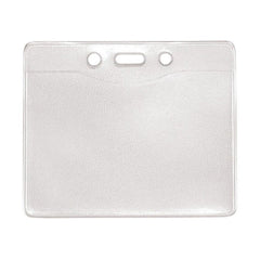 1815-1000 | 3.60" W x 3.05" H - Horizontal Clear Vinyl Badge Holder (Blank)