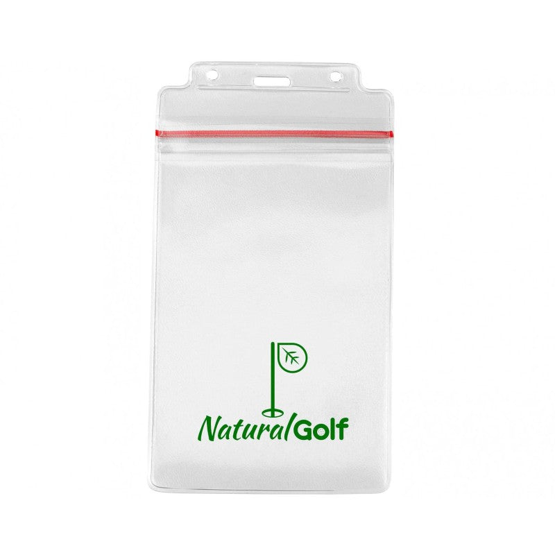 1815-1112-C | 4.25" W x 8.25" H - Vertical Resealable Badge Holder (1 Color Imprint)