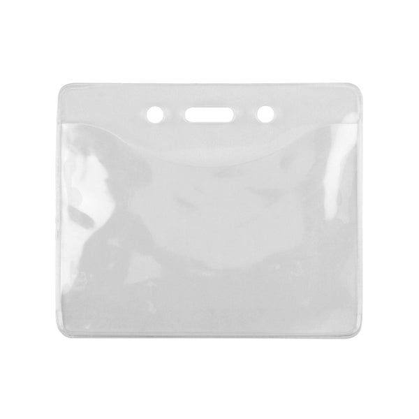 1815-1123 | 3.66" W x 3.03" H - Horizontal PureClear Vinyl Badge Holder (Blank)