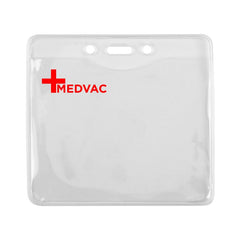 1815-1125-C | 4.29" W x 3.89" H - Horizontal PureClear Vinyl Badge Holder (1 Color Imprint)