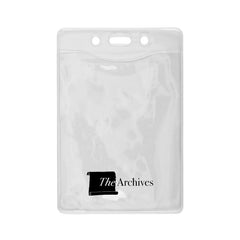 1815-1126-C | 3.27" W x 4.80" H - Vertical PureClear Vinyl Badge Holder (1 Color Imprint)