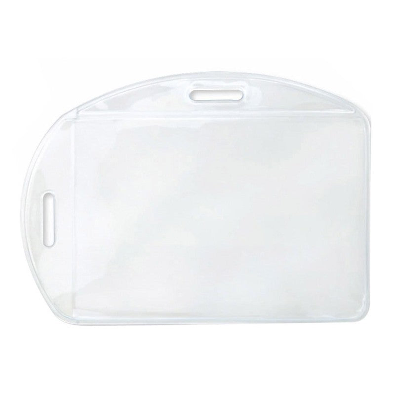 1815-1600 | 4.27" W x 3.05" H - Multi-Directional Clear Vinyl Badge Holder (Blank)