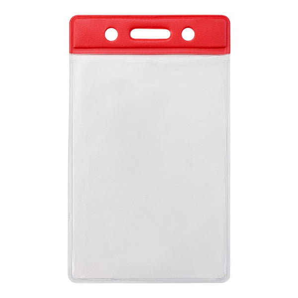 1820-105X | 2.66" W x 4.25" H - Vertical Color Bar Vinyl Badge Holder (Blank)