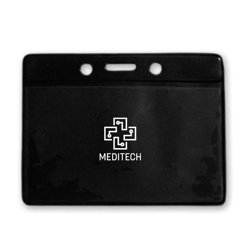 1820-200X-C | 3.75" W x 3.00" H - Horizontal Colored Vinyl Badge Holder (1 Color Imprint)