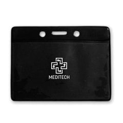 1820-200X-C | 3.75" W x 3.00" H - Horizontal Colored Vinyl Badge Holder (1 Color Imprint)