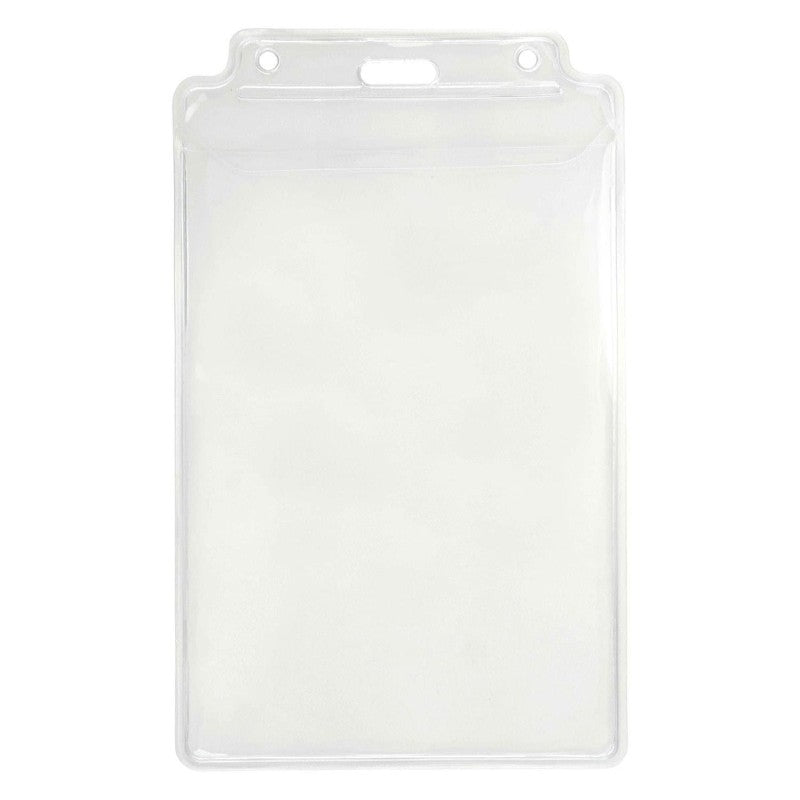 1840-1605 | 3.88" W x 6.63" H - Vertical Clear Vinyl Badge Holder (Blank)