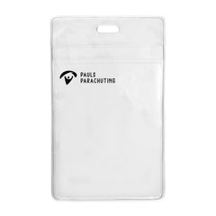 1840-1610-C | 3.25" W x 5.31" H - Vertical Clear Vinyl Badge Holder (1 Color Imprint)