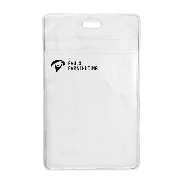 1840-1610-C | 3.25" W x 5.31" H - Vertical Clear Vinyl Badge Holder (1 Color Imprint)