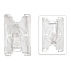 1840-301X | 2.62" W x 3.58" H - Multi-Directional Rigid Card Holder with Rotating Clip (Blank)