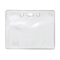 1840-5000 | 3.80" W x 3.00" H - Horizontal Clear Vinyl Badge Holder (Blank)