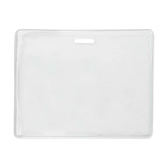 1840-5017 | 3.91" W x 3.06" H - Horizontal Clear Vinyl Badge Holder (Blank)