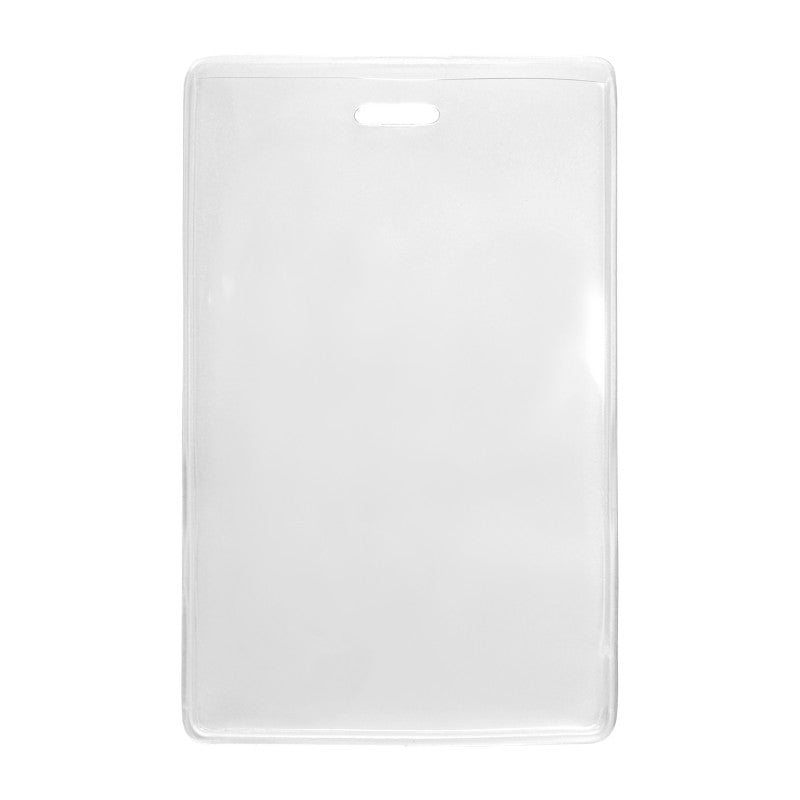 1840-5055 | 2.65" W x 4.42" H - Vertical Anti-Static Clear Vinyl Badge Holder (Blank)