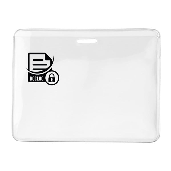 1840-5071-C | 4.00" W x 3.08" H - Horizontal Clear Vinyl Badge Holder (1 Color Imprint)
